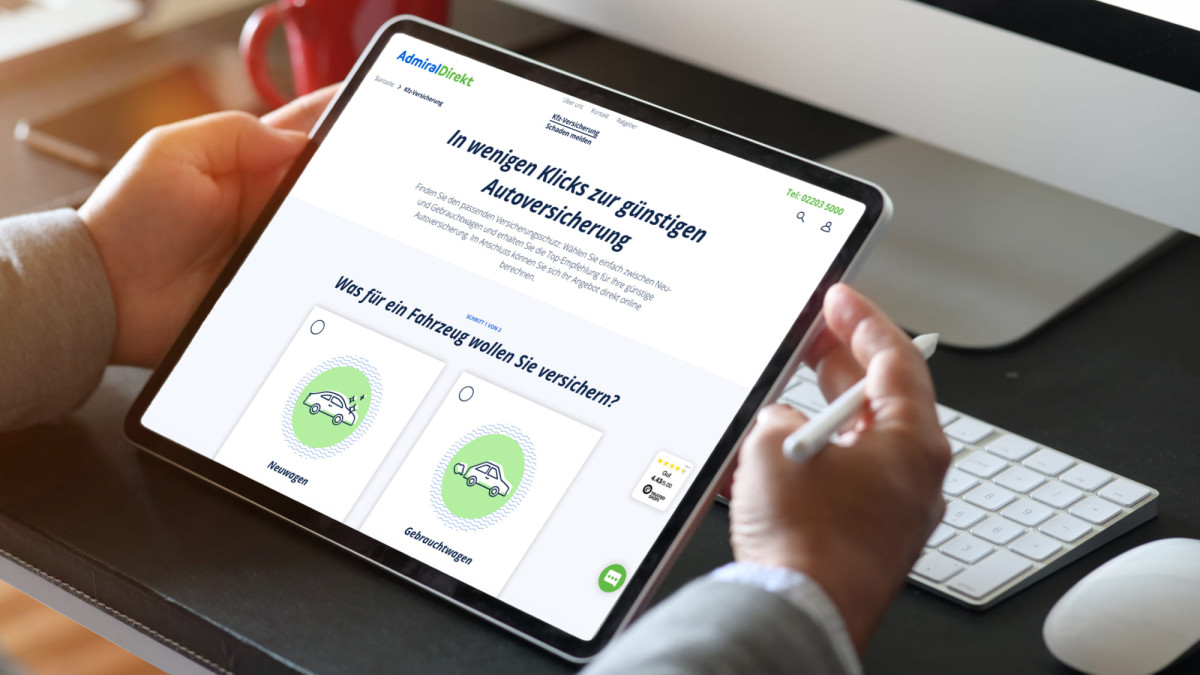 AdmiralDirekt: In wenigen Klicks zur günstigen Autoversicherung