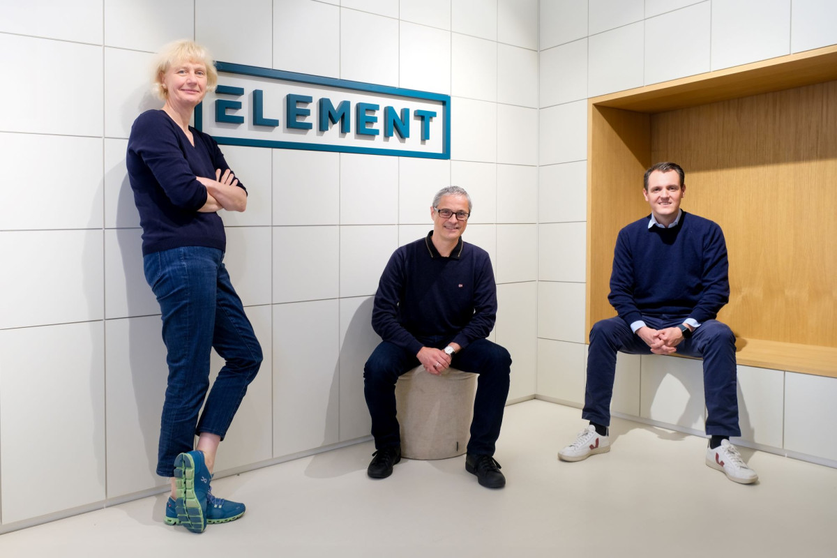 Stellen den Berliner Versicherer neu auf: Die Element-Vorstände (von links) Astrid Stange, Michael Bongart und Philipp Hartz