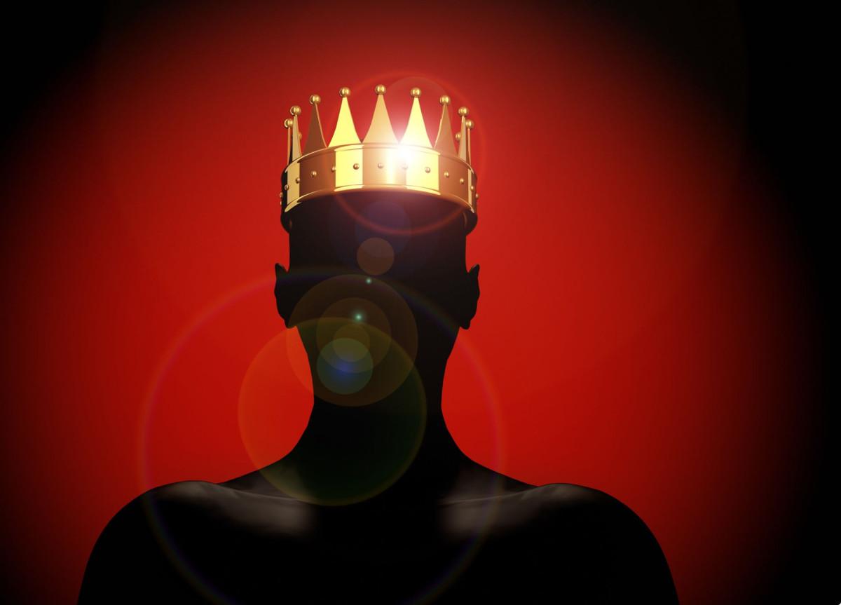 Silhouette eines Königs